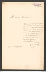 k.k. naturhistorisches Hofmuseum, Intendanzakten 1885-1896 (Hauer), Aktenzahl Z.596/1889, Seite 1